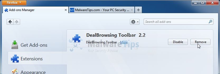 [Image: DealBrowsing Firefox extension]