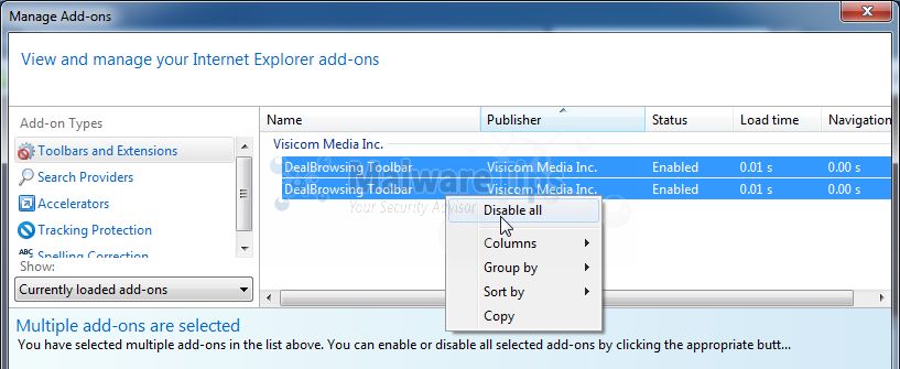 [Image:DealBrowsing Toolbar Internet Explorer extension]