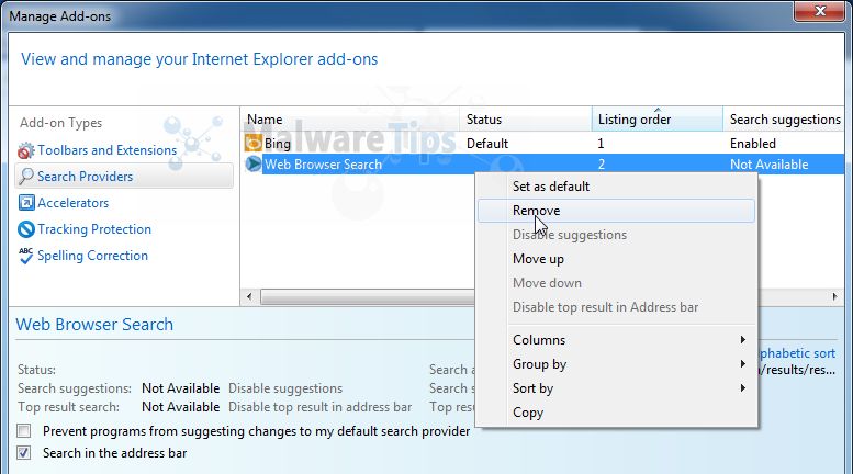 [Image: WebBrowserSearch.com Internet Explorer removal]