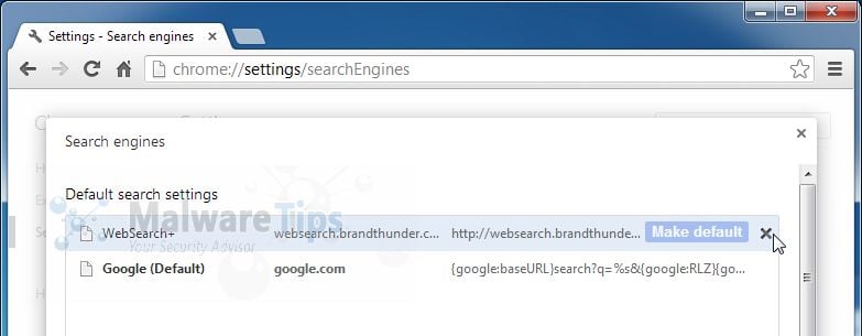 [Image: Websearch.brandthunder.com Chrome removal]