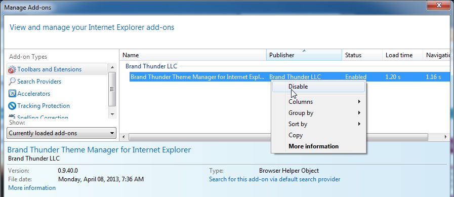 [Image: Websearch+ Internet Explorer extension]