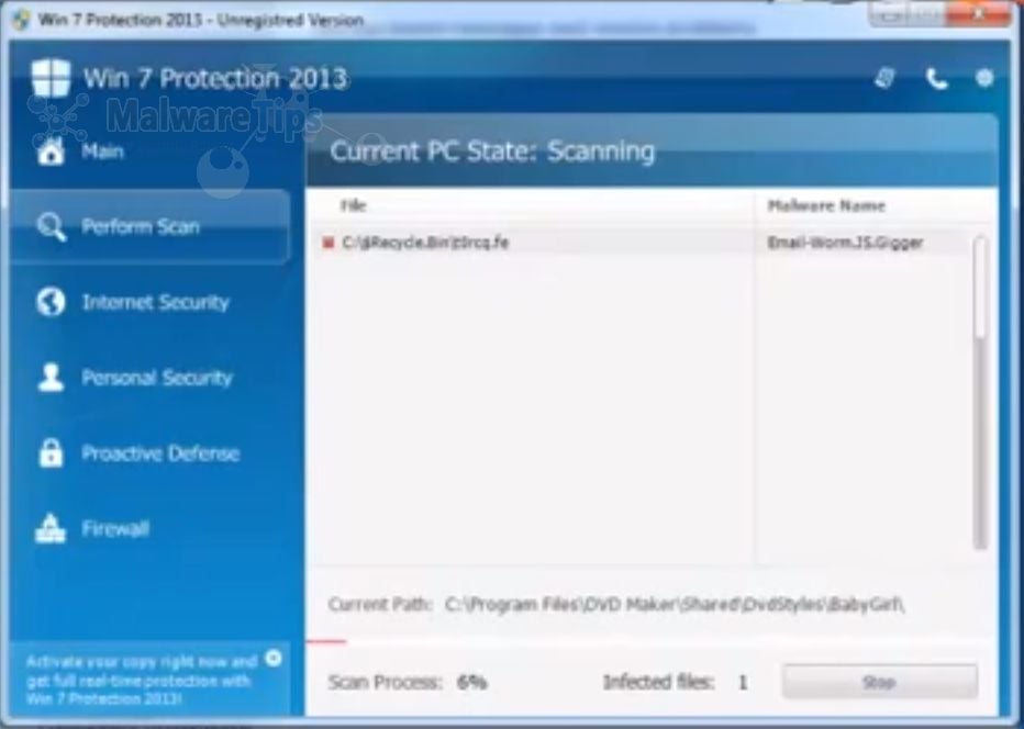 [Image: Win 7 Protection 2013 virus]