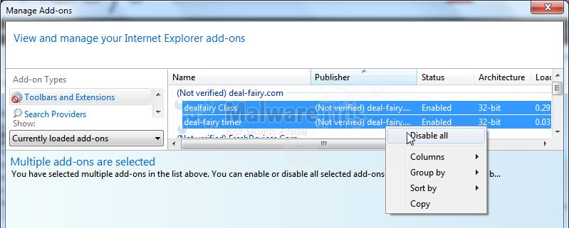 Deal Fairy Internet Explorer virus