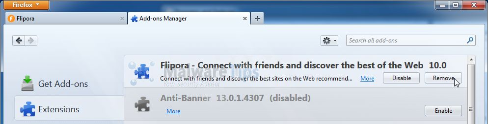 [Image: Flipora Search Firefox extension]