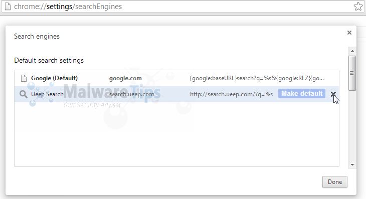 [Image: Search.ueep.com Chrome redirect]