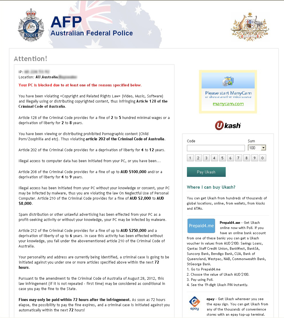 3 Easy Ways To Remove Australian Federal Police Virus 