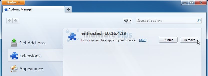 [Image: Entrusted Toolbar Firefox extension]