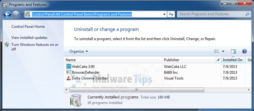 [Image: Uninstall Online.loginwinner.com malicious programs]
