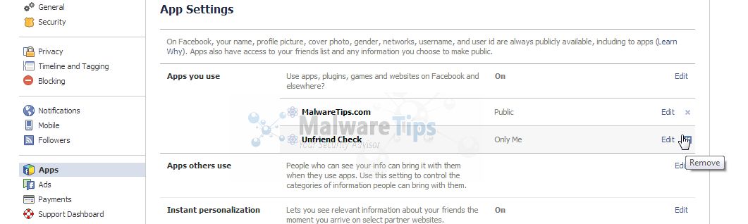 [Image: Unfriend Check Facebook app]