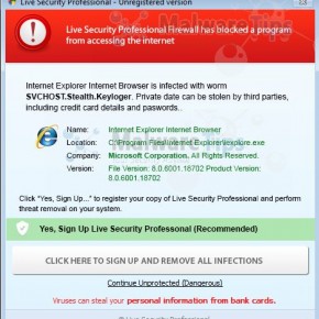 [Image: Live Security Professional Firewall Alert]