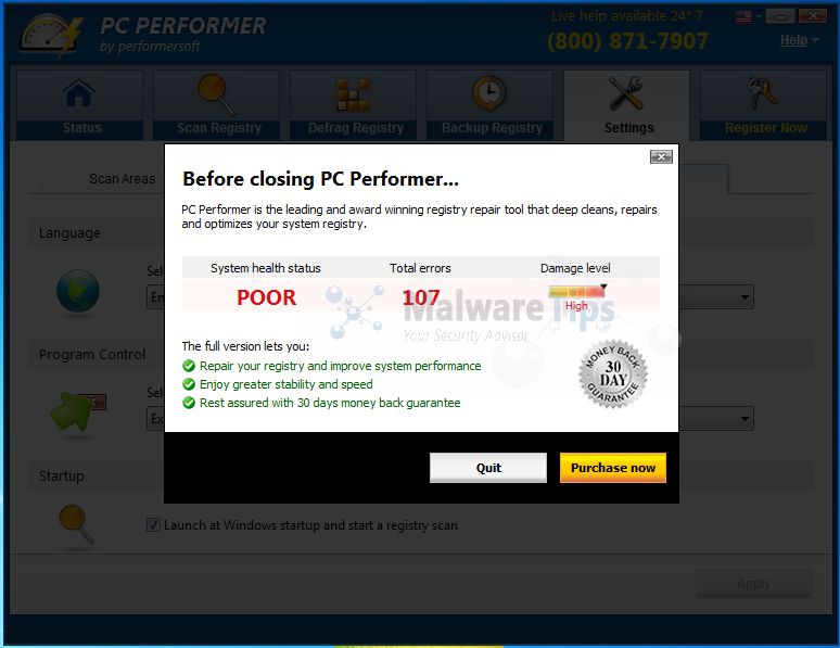 [Image: PC Performer virus]