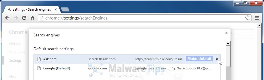 [Image: Shareaza Ask Search Chrome removal]