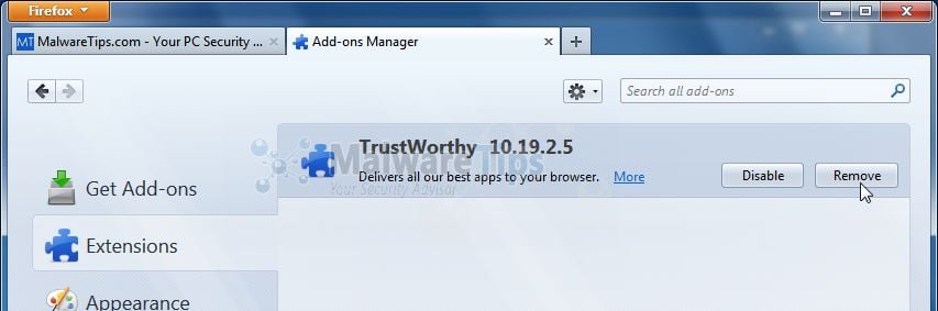 [Image: Trustworthy Toolbar Firefox extension]