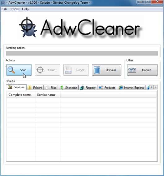 [Изображение: Adwcleaner Scan]