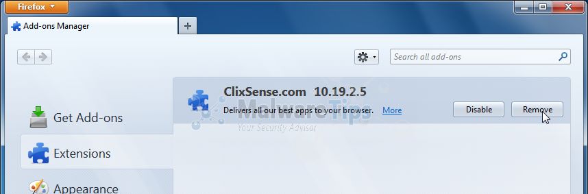 [Image: ClixSense Toolbar Firefox extension]