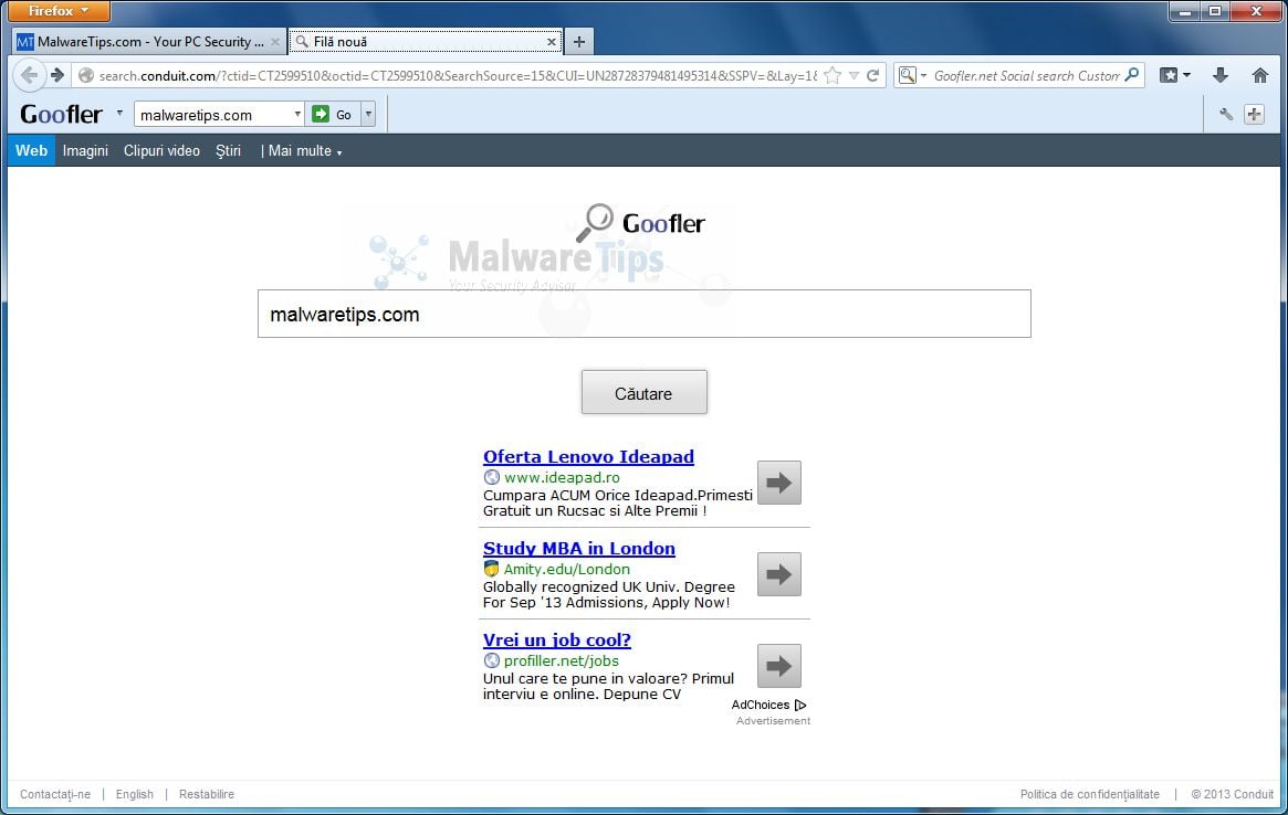 [Image: Goofler Toolbar virus]