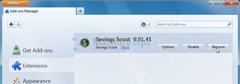 [Image: Savings Scout Firefox Extension]