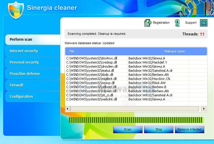 [Image: Sinergia Cleaner virus]