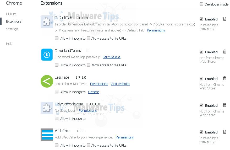 [Image: Adserv.Quiklinx.net Chrome extensions]