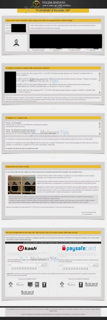 [Image: Il computer è bloccato ISP Ukash virus]