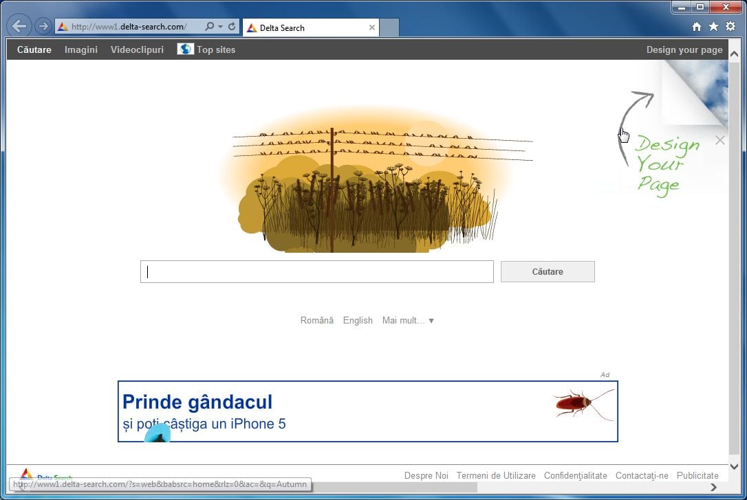 [Image: www1.delta-search.com homepage]