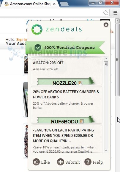 [Image: ZenDeals virus]