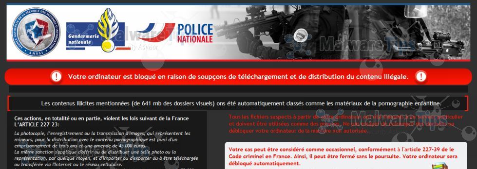 [Image: Police Nationale Ukash virus]