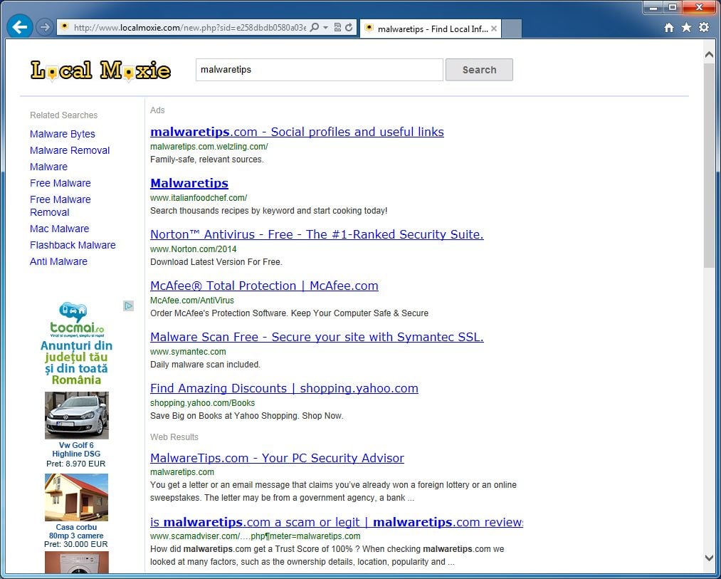 [Image: Websearch.soft-quick.info redirect]