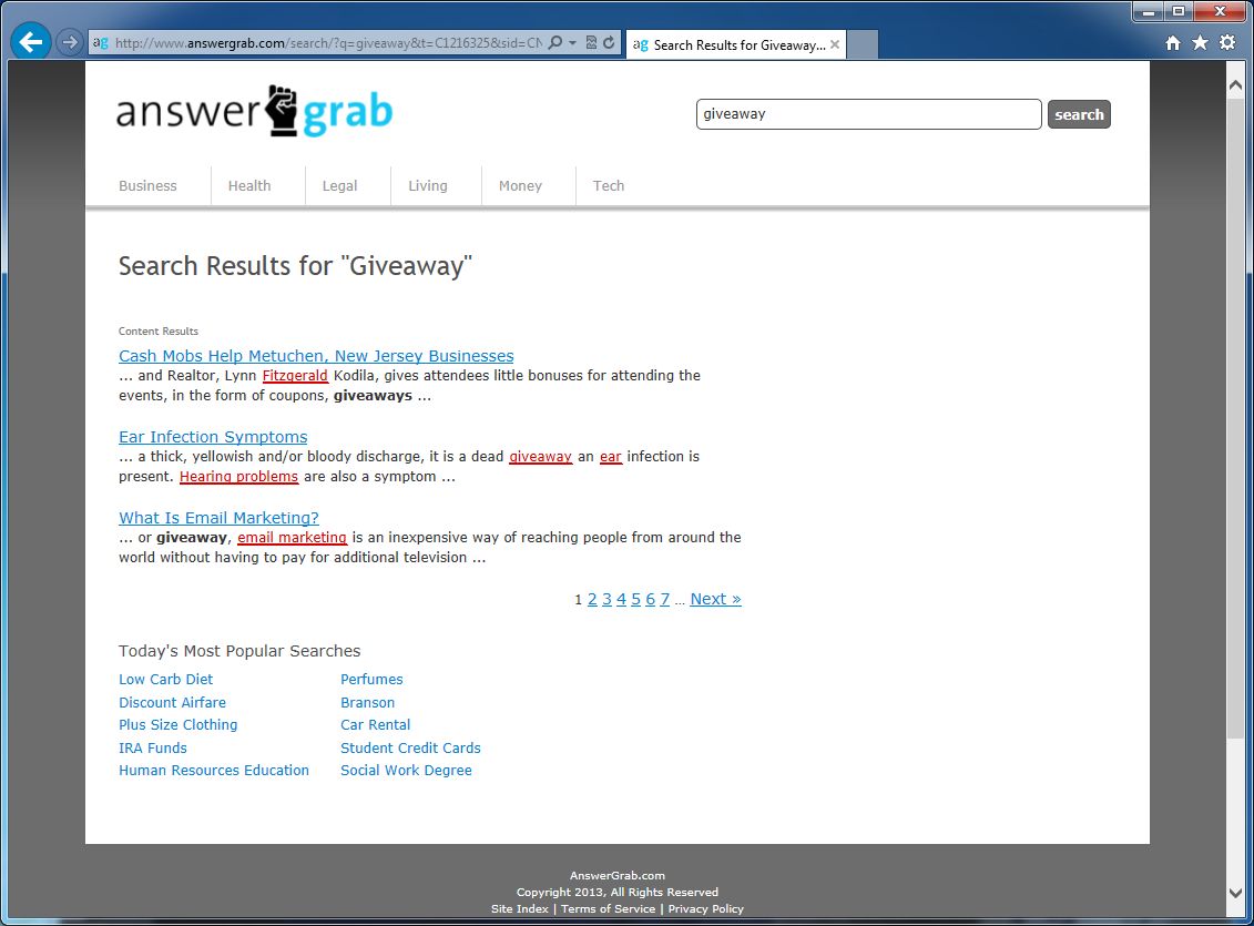 [Image: AnswerGrab.com virus]