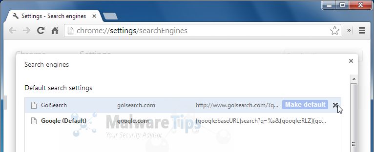 [Image: GolSearch.com Chrome removal]