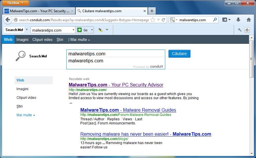 [Image: SearchMe Toolbar redirect]