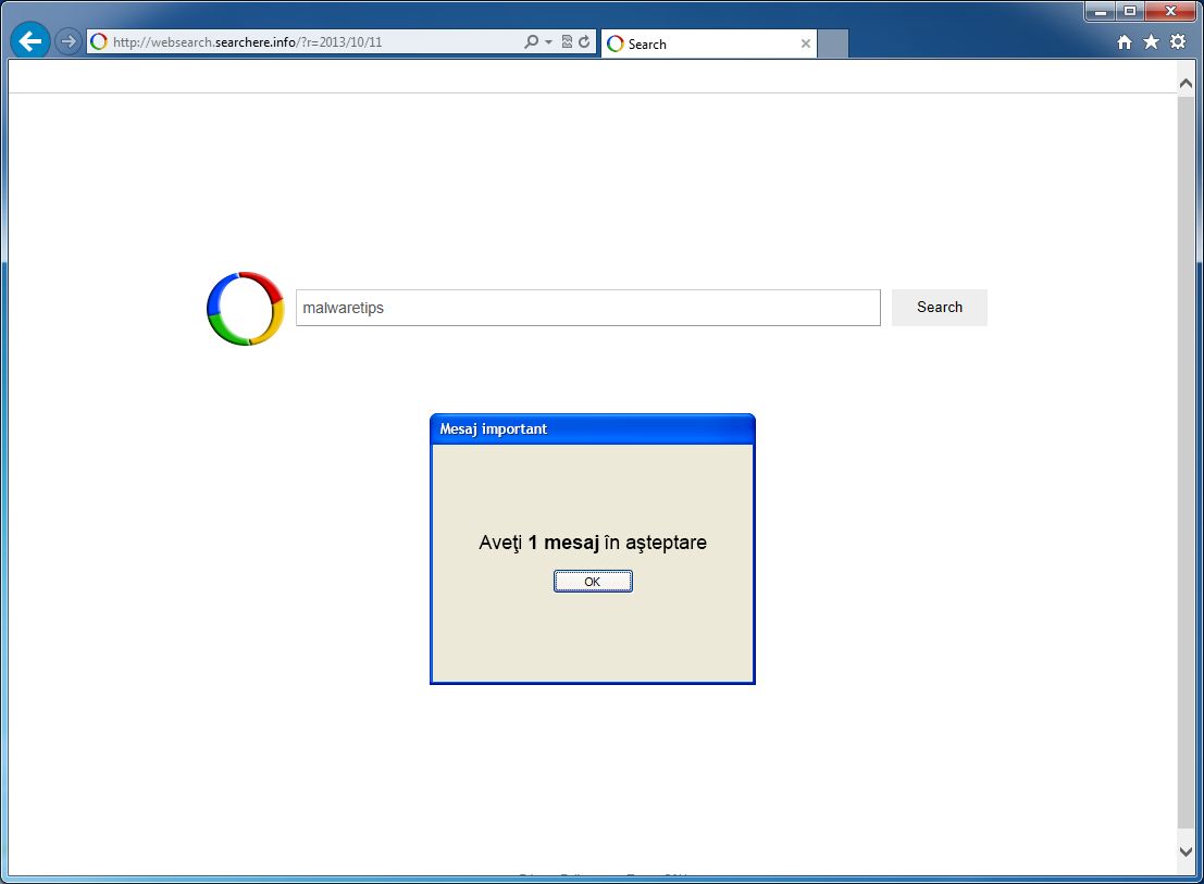 [Image: Websearch.searchere.info virus]