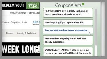 [Image: Coupon Alerts virus]