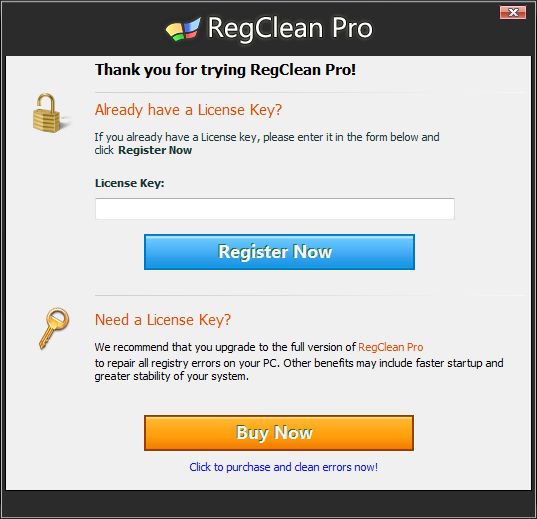 is reg pro cleaner show up as cc cleaner