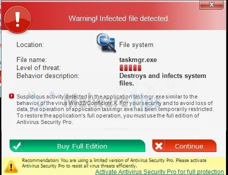 [Image: Antivirus Security Pro 2014 Warning]