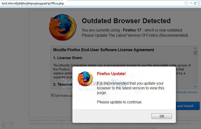 [Image: Go.ad2trck.com pop-up virus]