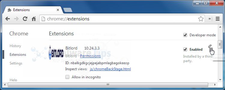 [Image: Bitlord Toolbar Chrome extension]