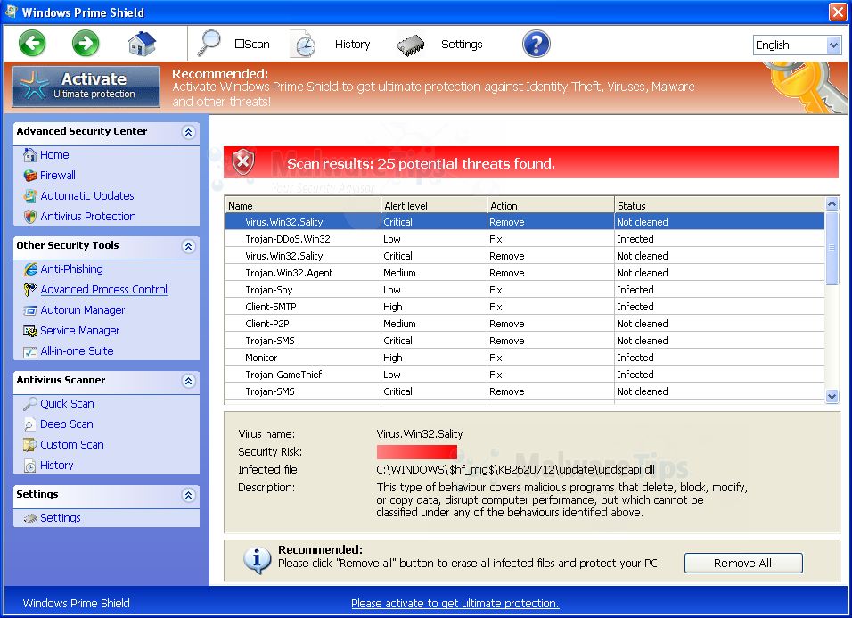 [Image: Windows Prime Shield malware]