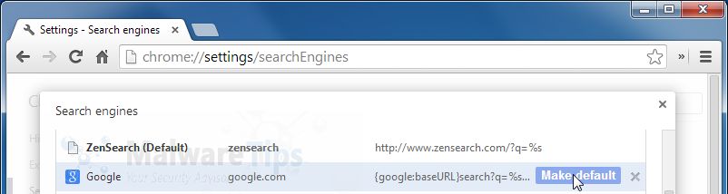 [Image: ZenSearch Chrome redirect]