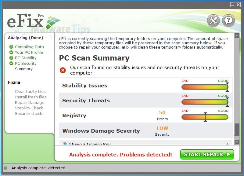 [Image: eFix Pro malware]