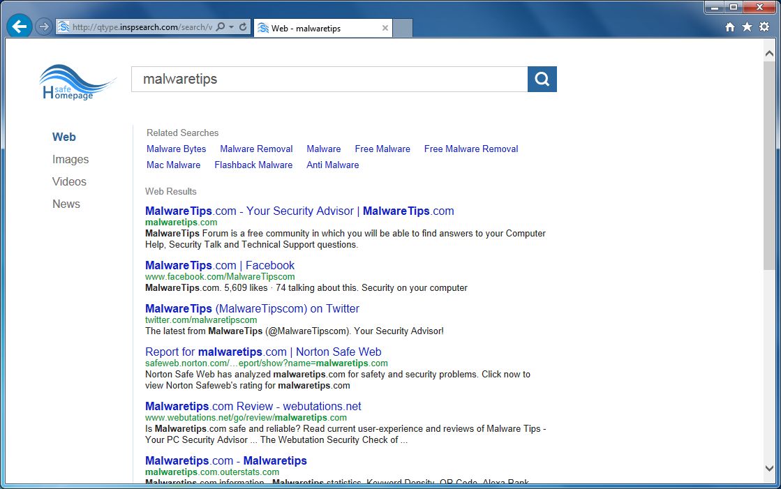 [Image: qType.inspsearch.com redirect]