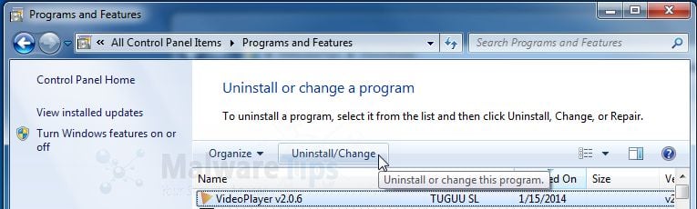 [Image: Uninstall Better Deals malicious program from Windows]