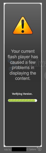 [Image: Your current flash player has caused a few problems in displaying the content virus]