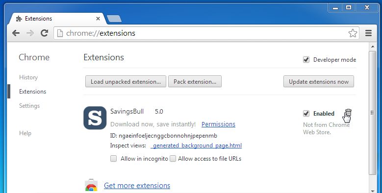 [Image: SavingsBull 5.0 Chrome extensions]