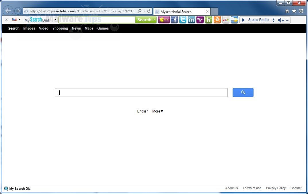 Picture of MySearchDial Toolbar