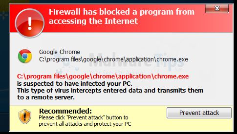 Изображение предупреждения брандмауэра Windows AntiBreach Tool
