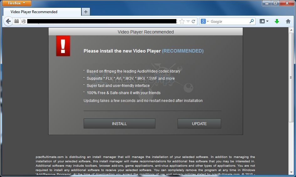 Picture of A.advertisernets.com pop-up virus