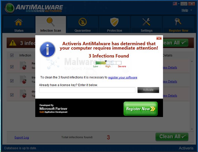 Picture of Activeris AntiMalware malware