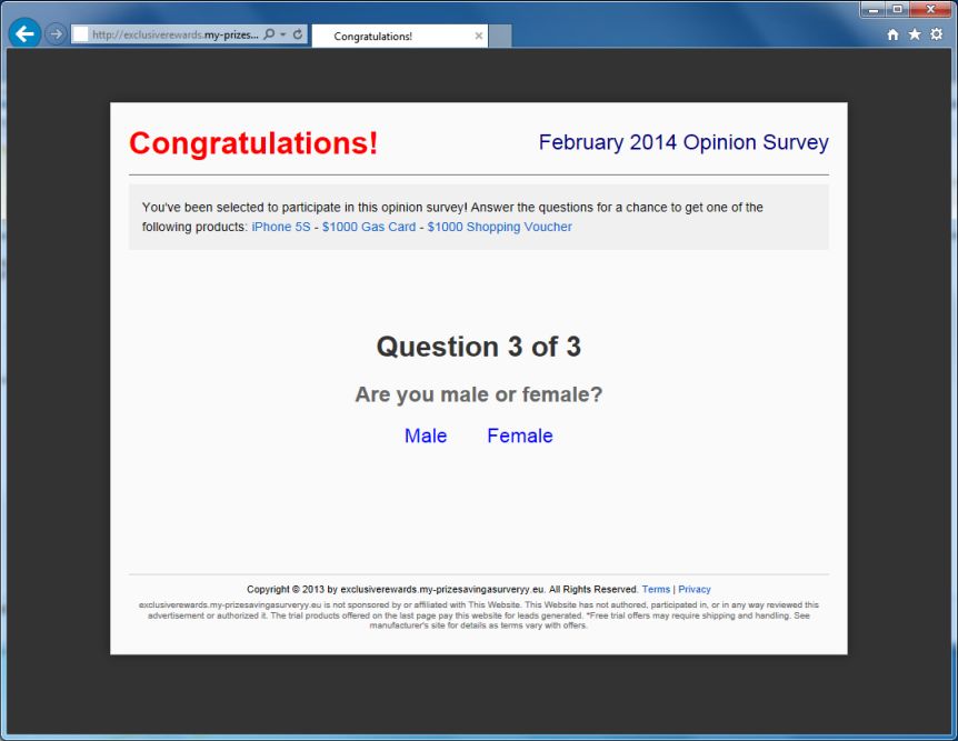 [Image: Picture of ExclusiveRewards.My-PrizeSavingaSurveryy.eu pop-up virus]