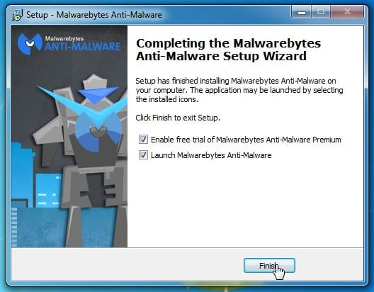 [Изображение: окончательный экран настройки Malwarebytes Anti-Malware]